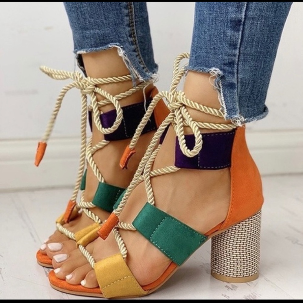 NWOT Color Block Heels 😍